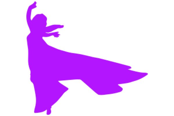 Elegant Silhouette of a Dancer in Purple