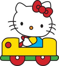 Hello Kitty: A Playful Adventure on a Yellow Train