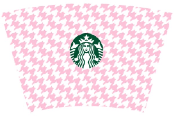 Starbucks Logo on Pink Patterned Background