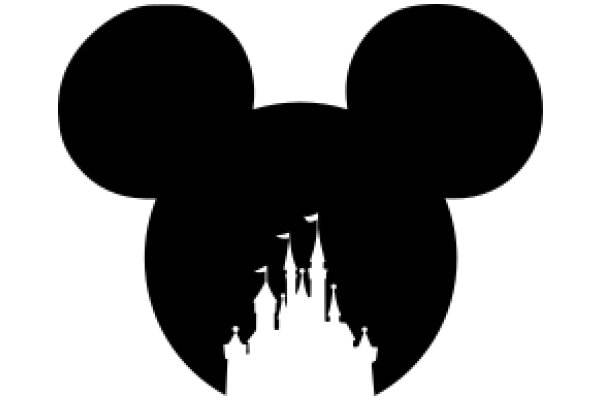 Silhouette of Mickey Mouse and a Castle