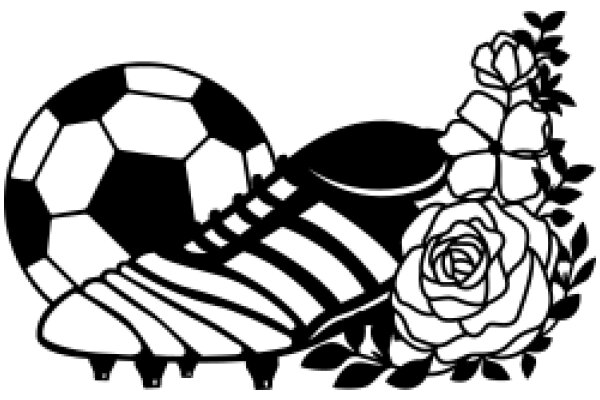 ASoccer Ball, Cleats, and Rose