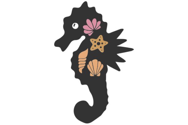 A Whimsical Seahorse Emblem