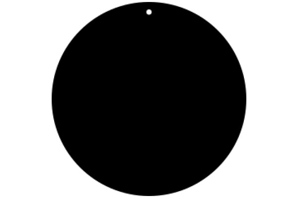 A Solid Black Circle with a Small White Dot