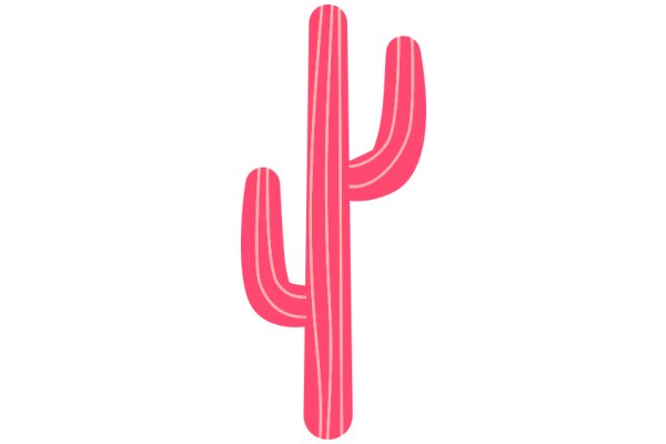 Vibrant Pink Cactus Illustration