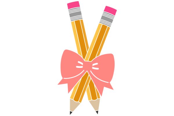 Vintage-Style Pencil Set with Pink Ribbon