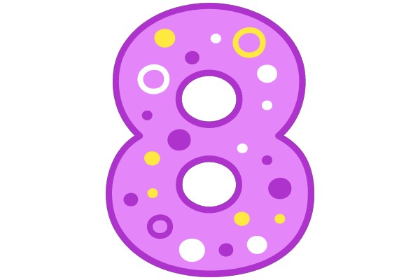 Vibrant Purple Donut with Yellow Sprinkles