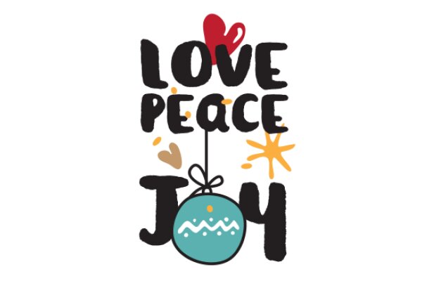 Love, Peace, and Joy: A Festive Sticker Celebrating the Holiday Spirit