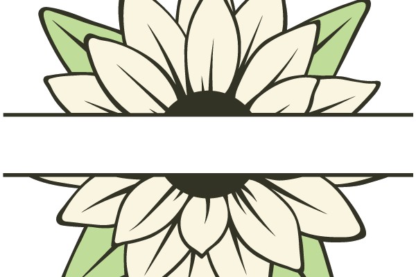 A Flowery Illustration of a Daisy-like Flower with a Stem and Leaf