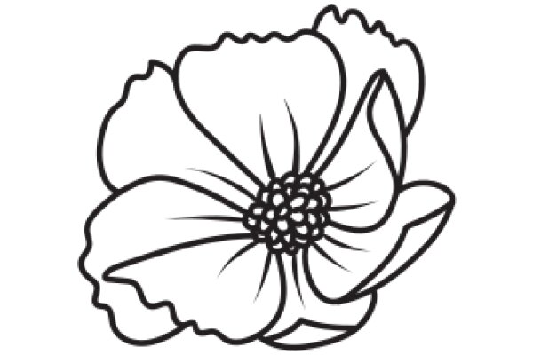 Stylized Flower Line Art