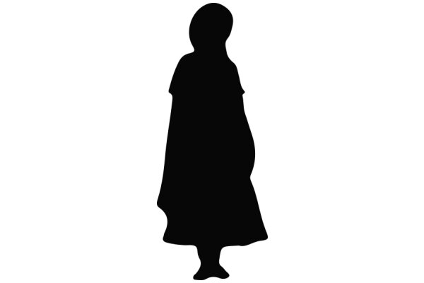 Silhouette of a Person in a Cloak