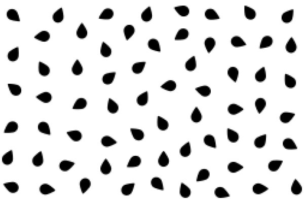 A Pattern of Black Drops on a White Background