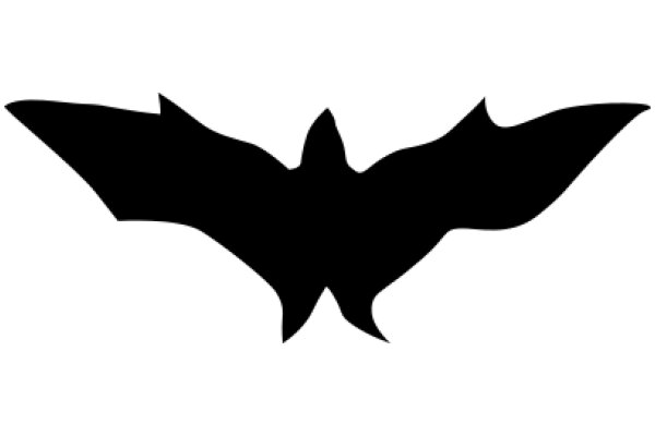 Stylized Black Bat Silhouette