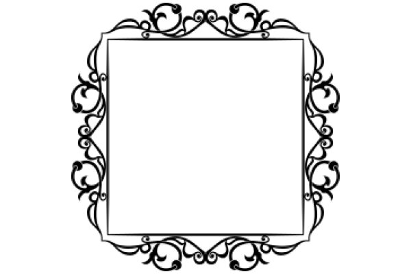 Elegant Frame with a White Center