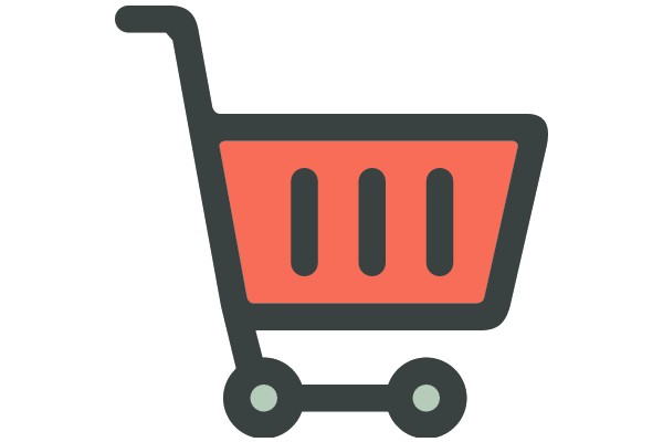 A Simple, Stylized Icon of a Shopping Cart