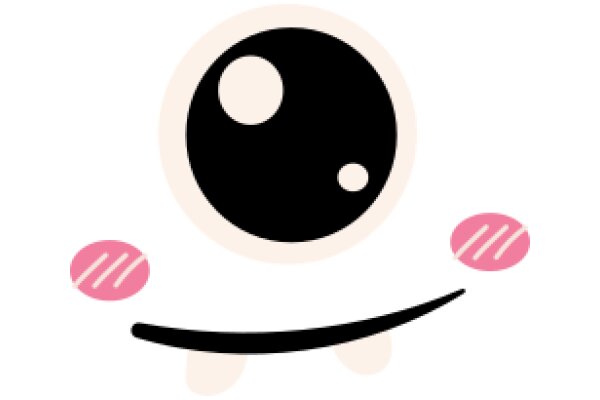 A Friendly AI Character with a Smile and Pink Dots