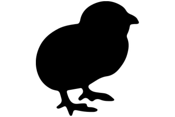 A Pixelated Silhouette of a Bird