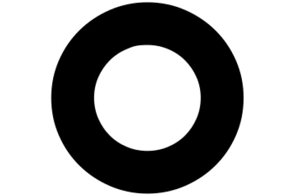 Simplicity in Design: A Black Circle on a White Background