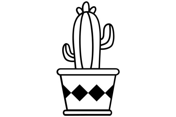 A Clean, White Background with a Cactus Icon