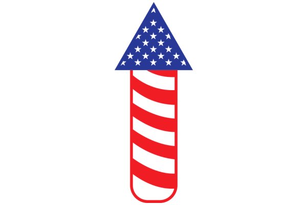 American Flag on a Cone-Shaped Object