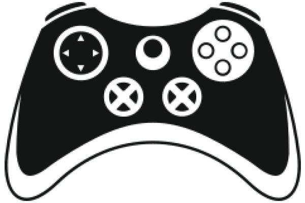 Stylized Game Controller Icon with Buttons and Symbols