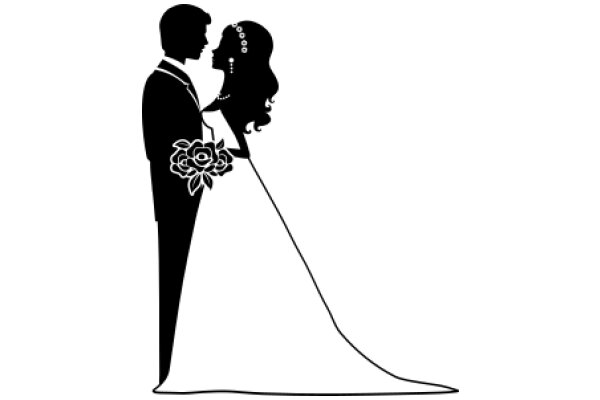 A Silhouette of Love: A Couple's Embrace in