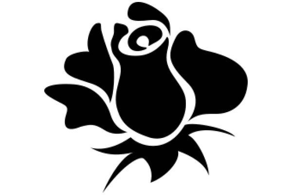 Elegant Black Rose Logo