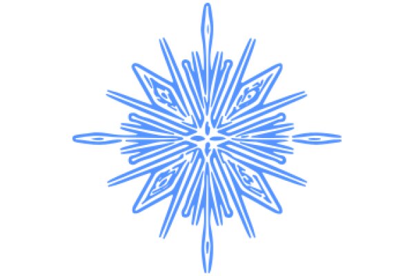 Stylized Blue Starburst Design