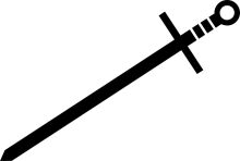 A Sword in a White Background