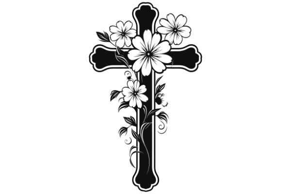 Cross with Floral Accents