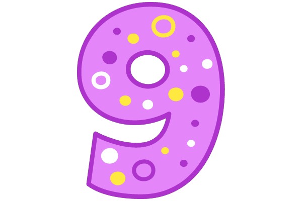 Vibrant Purple Donut with Yellow Sprinkles and a Smiling Face