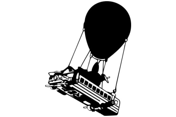 A Silhouette of a Person in a Hot Air Balloon