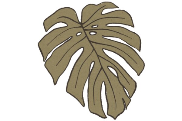 A Sketch of a Brown Leaf