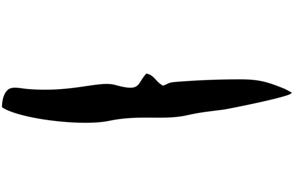 A Silhouette of a Knife on a White Background