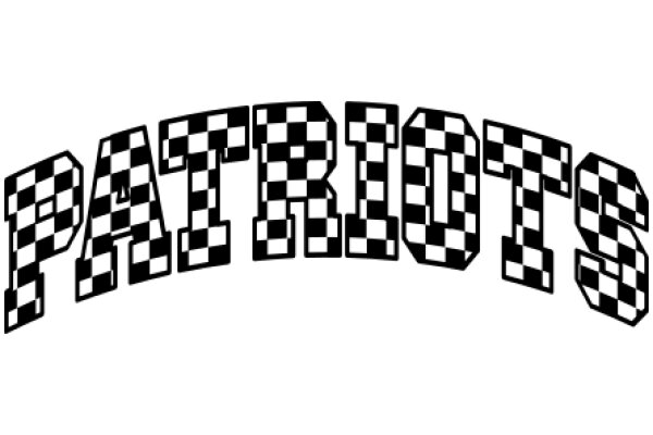 Stylish Checkered Word Art: Patriots