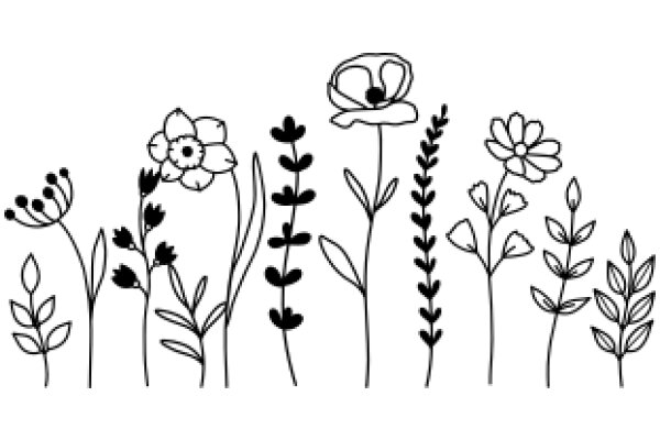 A Line of Flowering Plants in