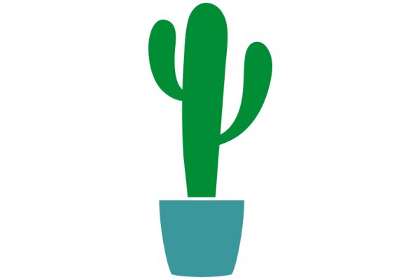 Simplistic Green Cactus Icon