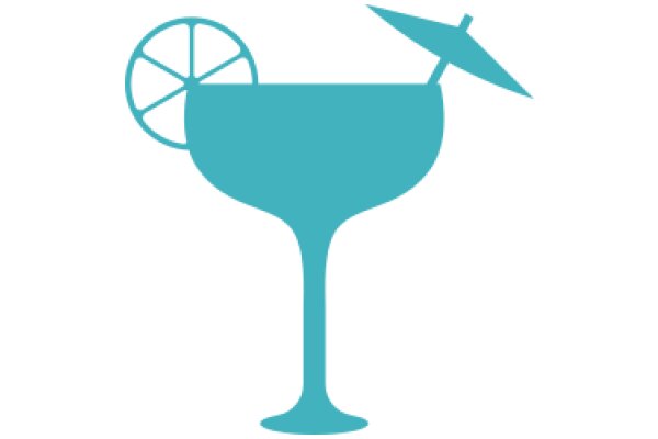 A Whimsical Cocktail: A Blue Martini with a Lemon Twist