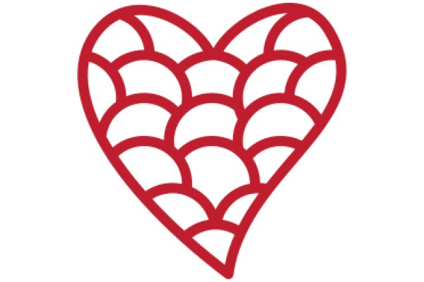 Vibrant Red Heart with Intricate Design