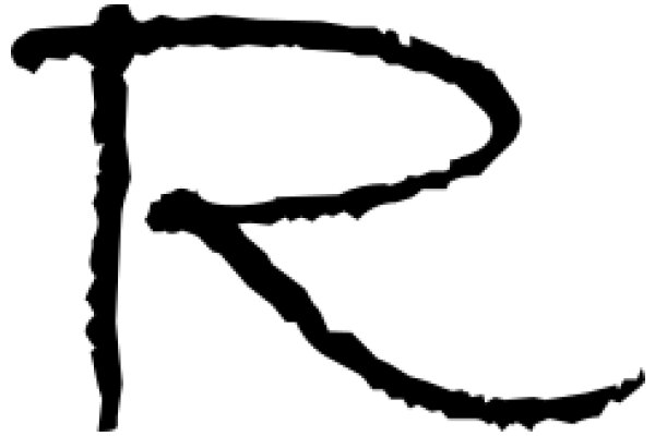 Stylized Letter 'R' with a Distressed Texture