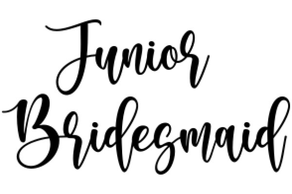 Elegant Black Calligraphy: Junior Bridesmaid