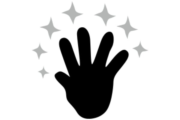 A Hand with a Starry Sky Background