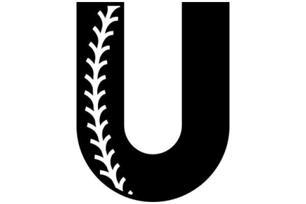 A Graphic Representation of the Letter 'U' with a Baseball Stitch Design