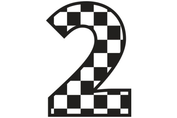 Stylized Checkered Number Two Icon