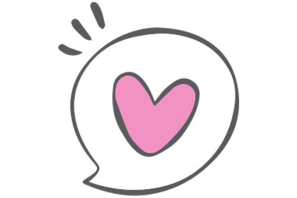 A Pink Heart Emoji on a White Background