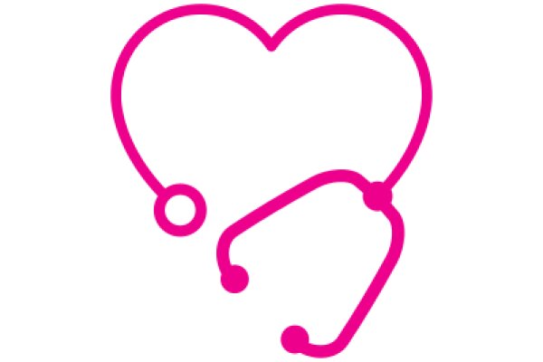 Pink Heart Stethoscope Logo