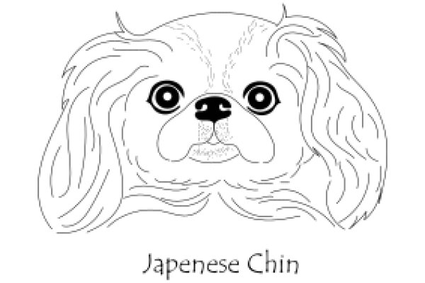 Japanese Chin: A Line Drawing