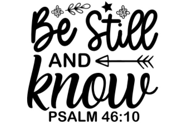 Be Still and Know: A Bible Verse Artwork