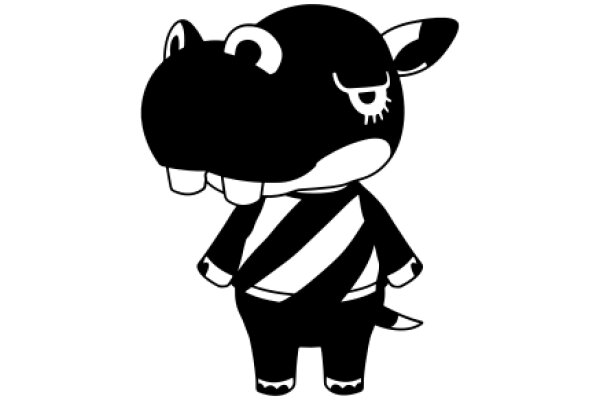 A Whimsical Character: A Cartoon Rhino with a Unique Style