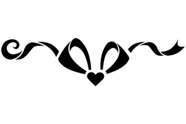 Stylized Logo with a Heart-shaped Design