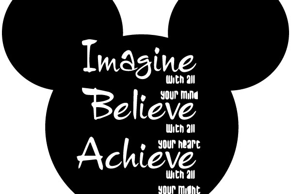 Inspirational Quote Poster: 'Imagine, Believe, Achieve'